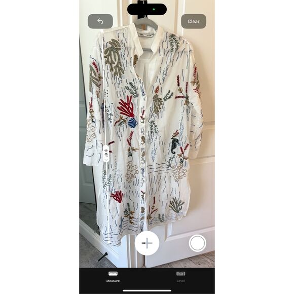 Zara The Lagoon Embroidered Sea Life kaftan, small $140 F22 - Picture 11 of 12